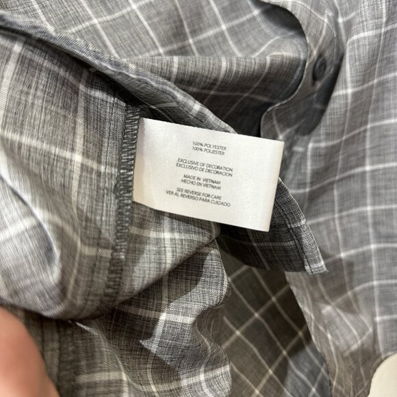 Orvis Check Plaid Shirt Size M Gray Short Sleeve Button Down Casual Shirt - Picture 8 of 9